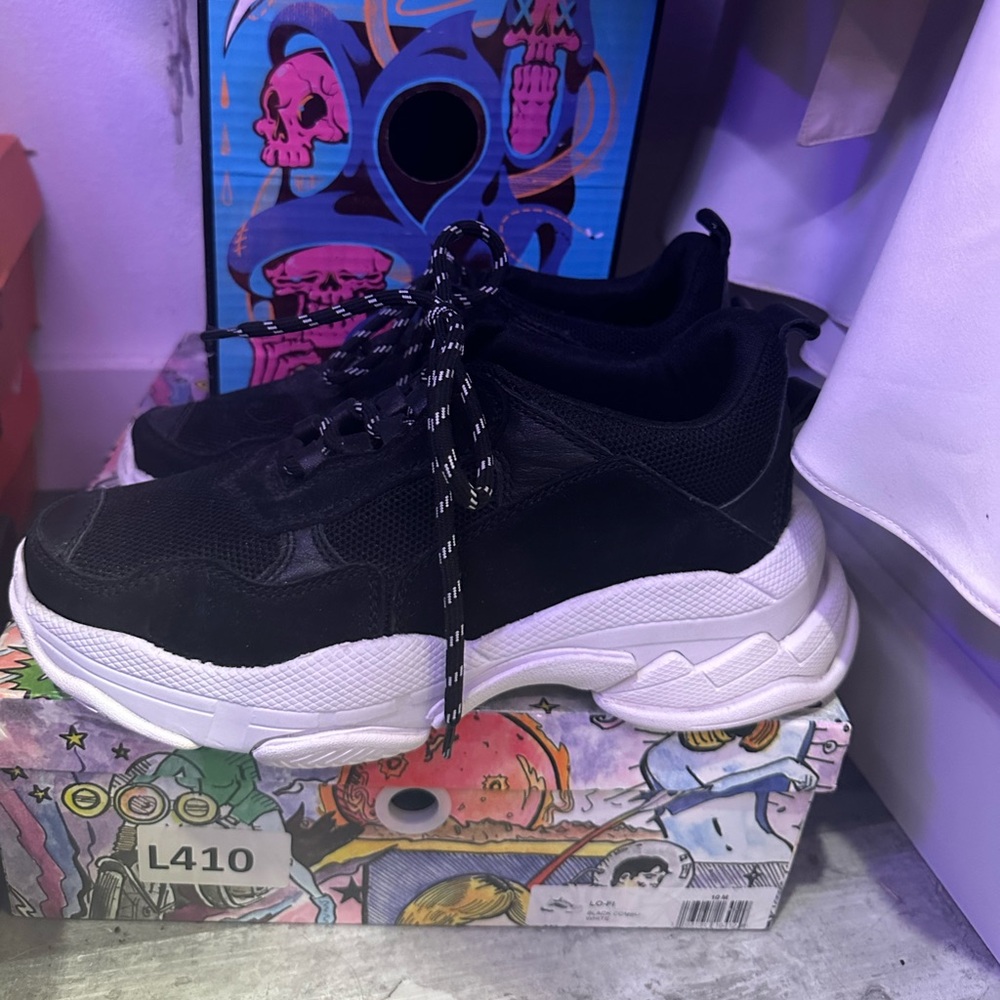 Jeffrey Campbell Lo-Fi Black White White Sneaker